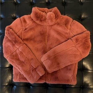 Patagonia lunar frost faux fur coat